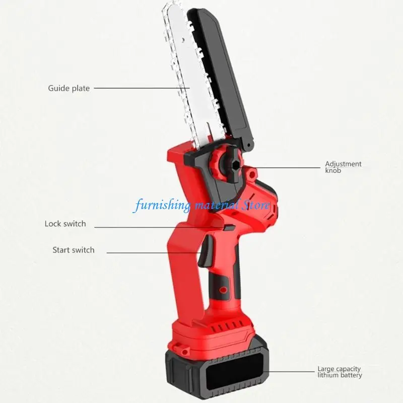 

Y5GD 4820 Nonbrush Motor Chainsaw 2 Batteries 1 Device Mobile Garden Tool Thin Plan