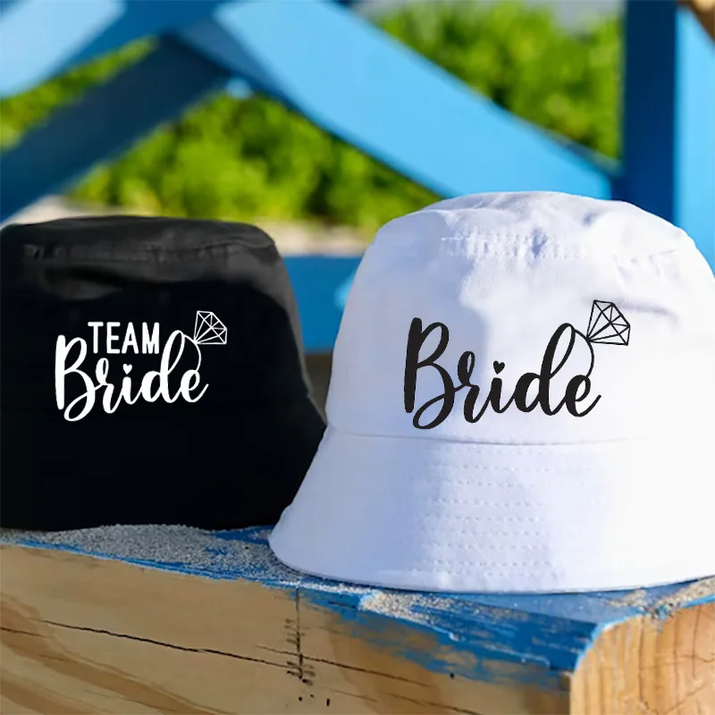 Team Bride bucket hat beach pool Wedding Bachelorette hen Party Bridal Shower girls weekend decoration bridesmaid proposal gift