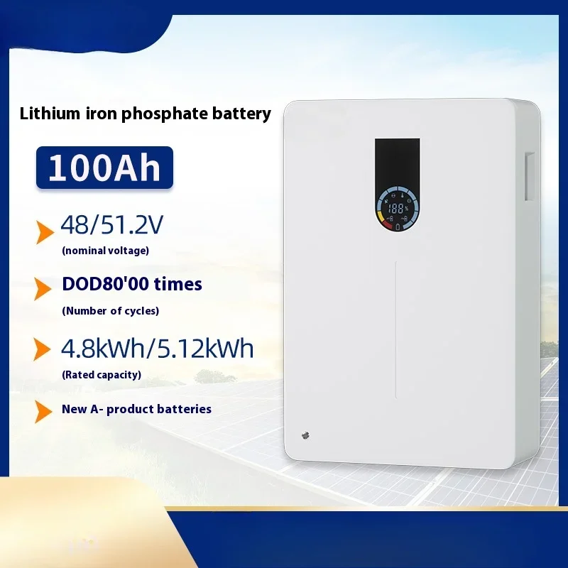 Household energy storage, wall-mounted lithium battery 48v 51.2V 100AH