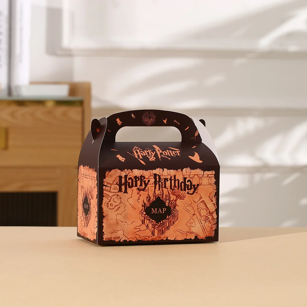 Cartoon Harries Kraft Paper Bags Potters Candy Tote Magical Horn Box Gift Bag Holiday Celebrations Preferred for Birthday Party