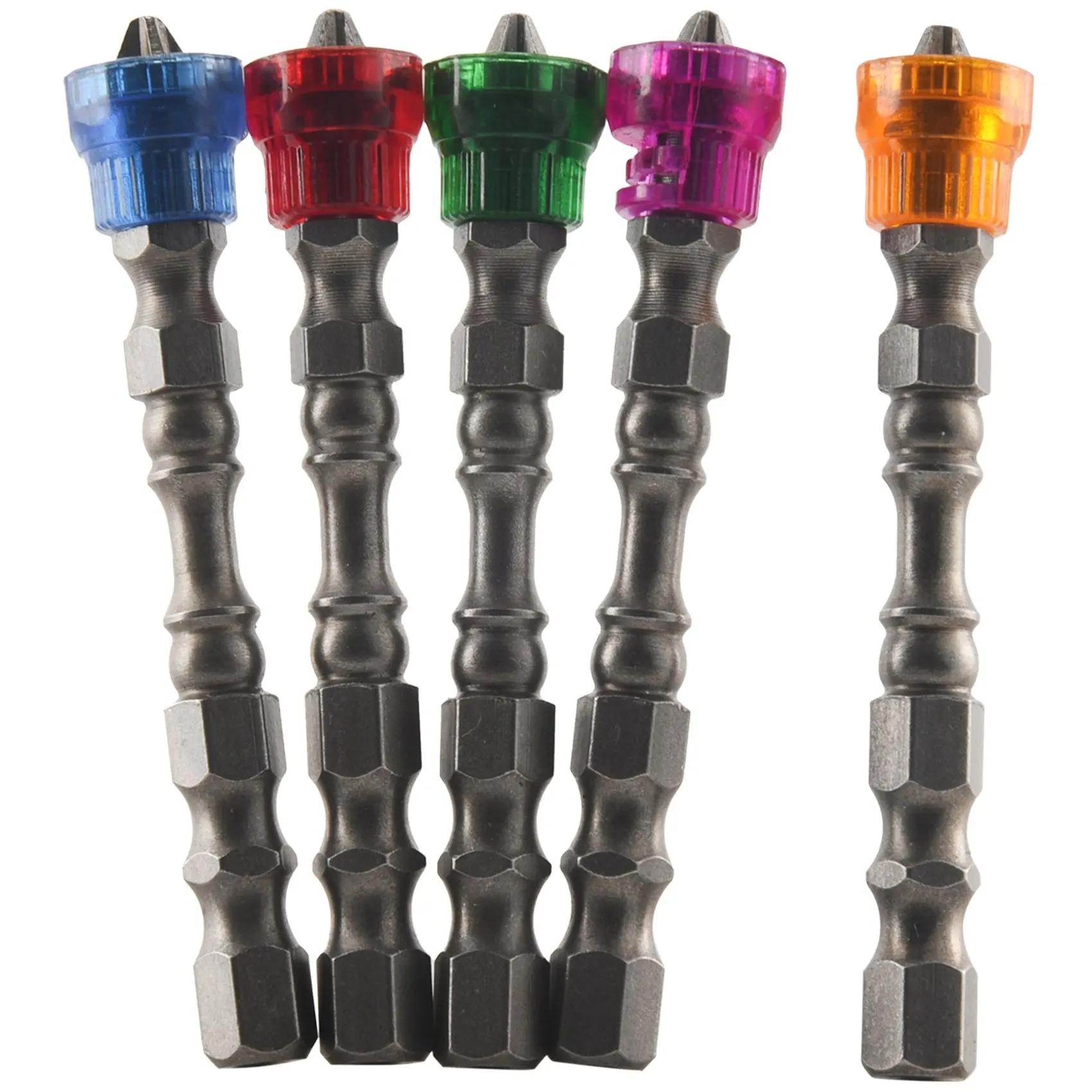 【CYBER MONDAY】5X Anti Slip Electric Hex Magnetic Screwdriver 65mm S2 PH2 Single Head Bit Tool 5 Color