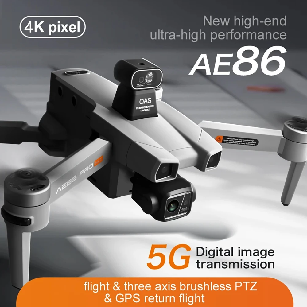 AE86 Pro 8K HD Dual Camera Max 360° Obstacle Avoidance Drone 3-axis PTZ Electronic Anti-shake Brushless RC FPV Helicopter