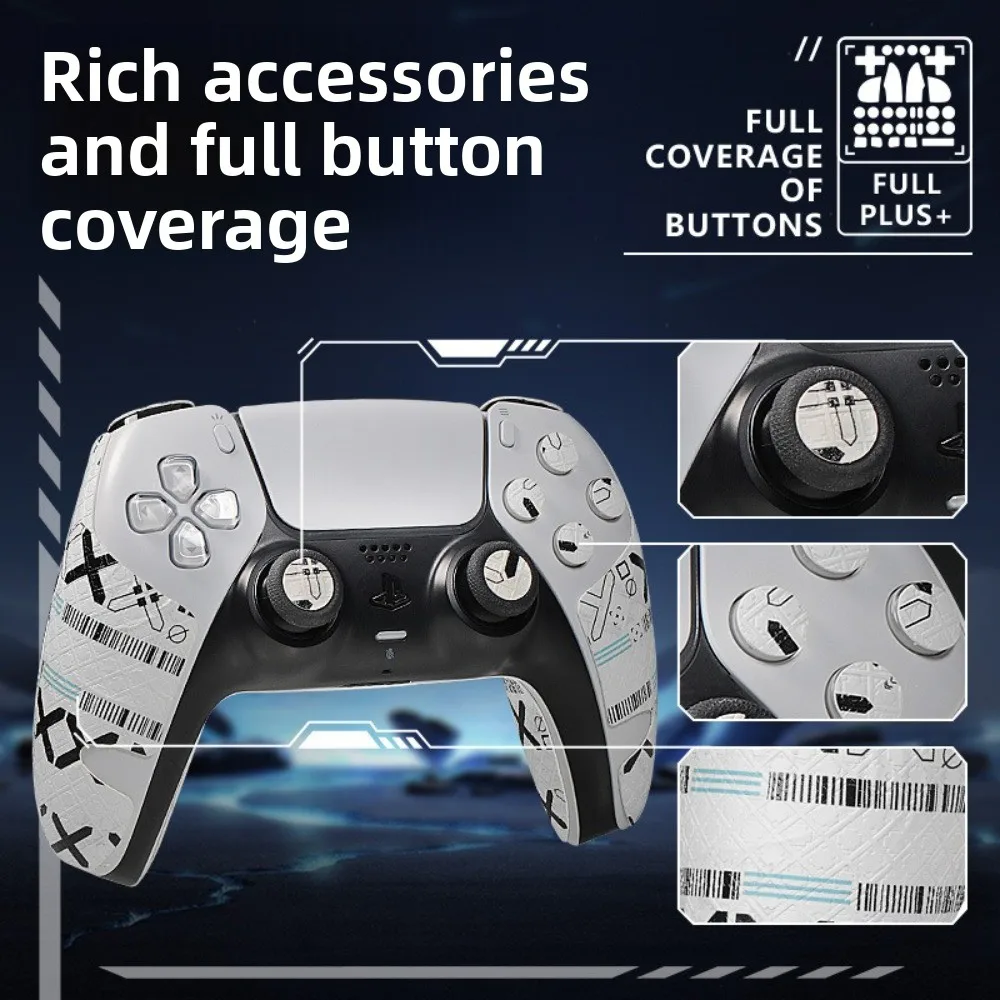 Nowe naklejki na gamepad PU, poprawiające przyczepność, ochrona, nakładka na gamepad, pyłoszczelna, łatwa aplikacja, folia na kontroler do PS5 — zdjęcie produktu 5