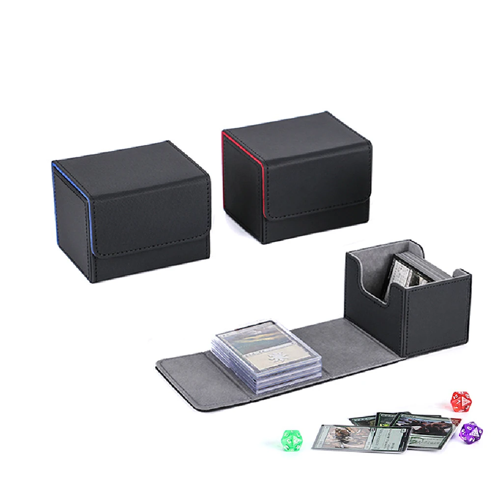 100+ PU Card Deck Storage Box Magic YGO PTCG Board Games Commander MTG Card Carrying Organiser Case Trading Card Deck Bo