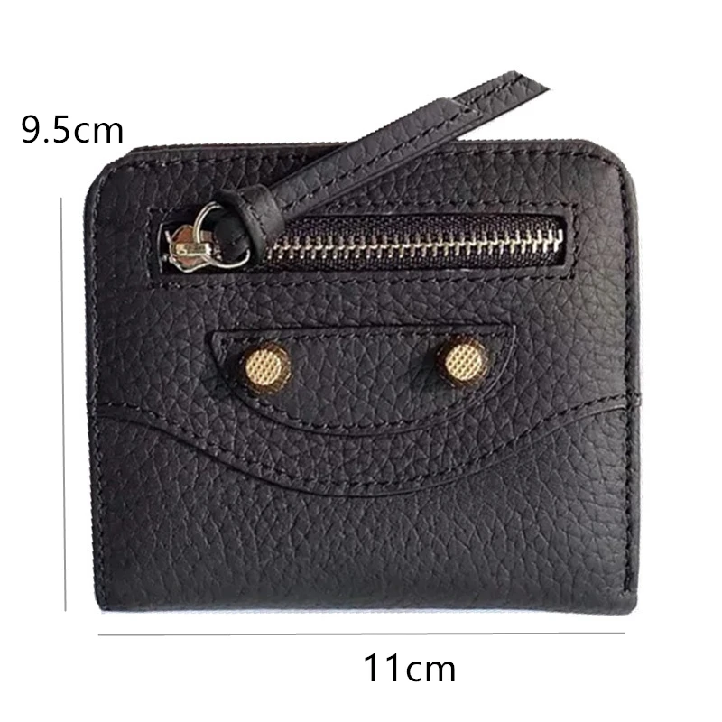 Fashion PU Leather Women Short Wallets Multiple Credit Card Holders Hasp Zipper Coin Purses Solid Color Clutch Money Bag Clip