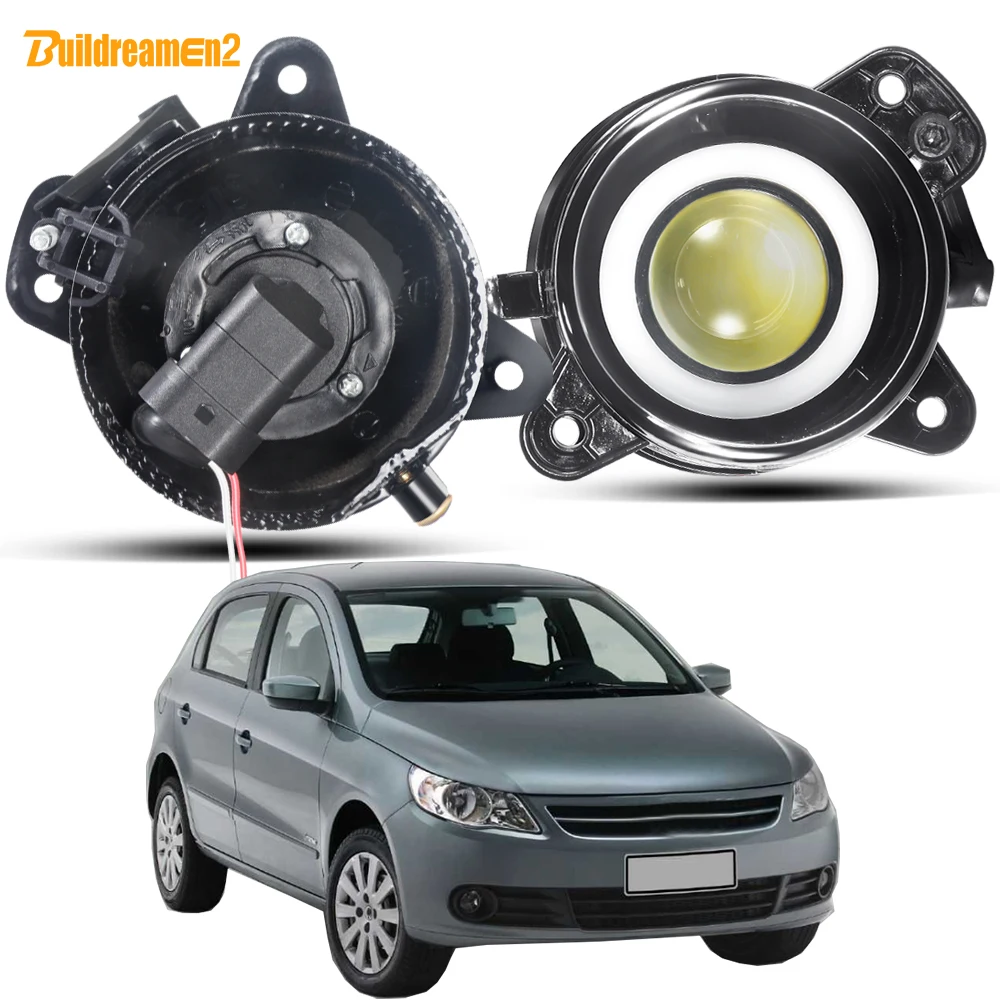 

2 Pieces Fog Light Angel Eye DRL 30W 9006 Car LED Fog Daytime Running Lamp 3000LM For Volkswagen VW Gol (G5) 2008 2009 2010 2011