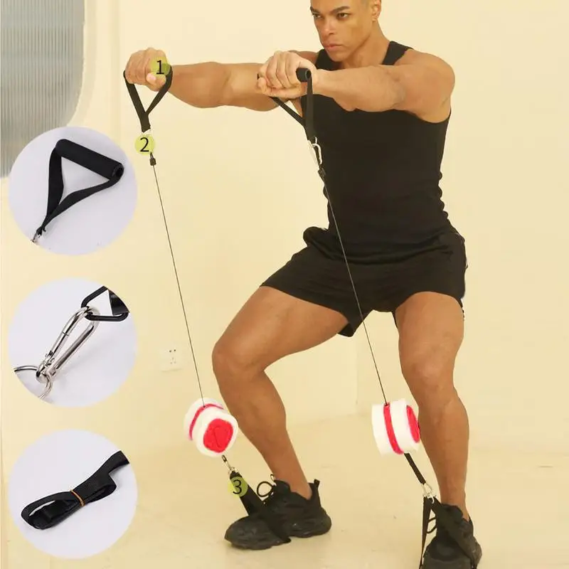 

Exercise Bands With Handles Stretch Workout Band Muscle Training Tubes Set Fitness Accessories Muscle Exercise Equipment For Leg