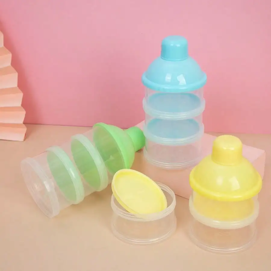 

1 Pc Portable 3-Layer Baby Formula Dispenser, Outing Milk Powder Storage Box, Airtight Container for Infant Cereal & Snacks