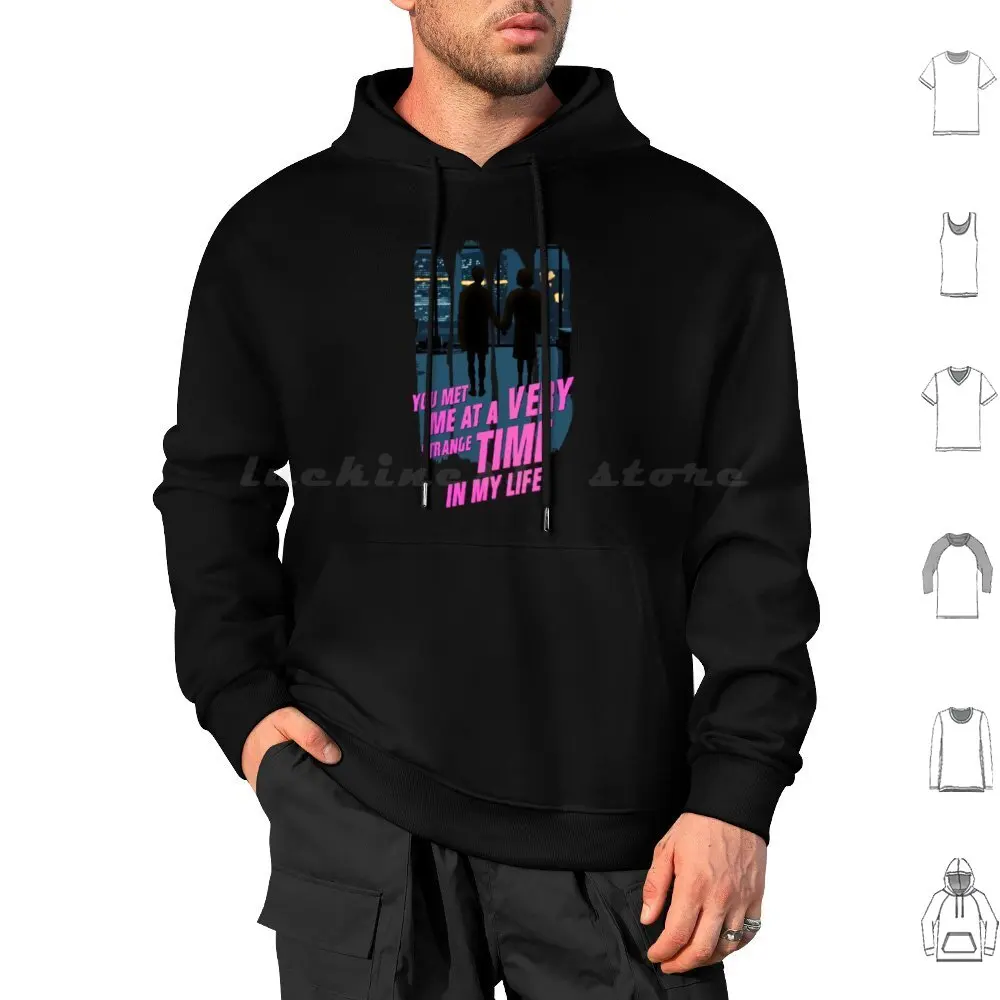 You Met Me At A Very Strange Time In My Life Hoodie cotton Long Sleeve Fight Club Meme Cult Quote Movie Brad Pitt