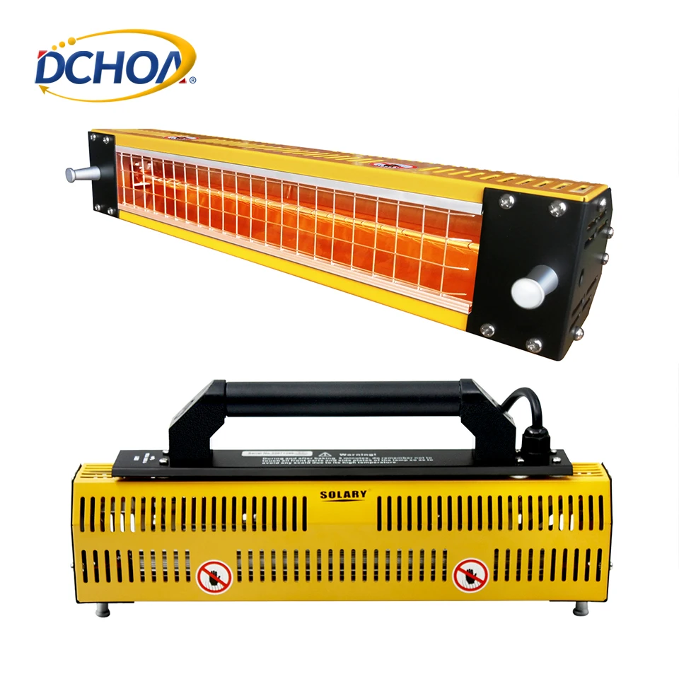 DCHOA Solar Shortwave Infrared Painting Lamp 220V 110V Handheld Curing Lamp for Car Care Bumper Repair 1000W