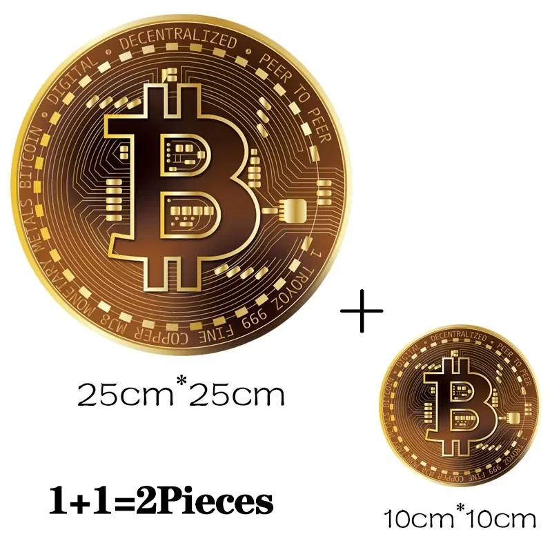 2PCS/Lot Bitcoin Heat Thermo Adhesive Thermal Transfer Fusible Stickers Iron On T-Shirt Patches For Ironing Application Clothes - Image 3