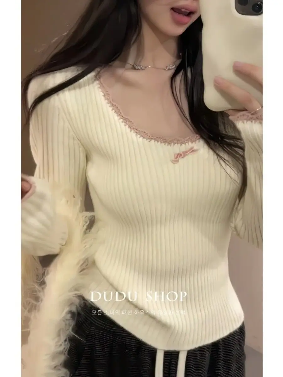 

Свитера Джемперы Пуловеры Женский пуловер Y2K Тональный Радужный узор Базовый праздник Фестиваль Красочные Яркие Яркие Панк-Файон