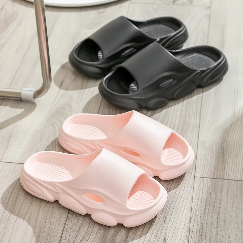 Smile Pop Summer Slippers For Women Bathroom Non-slip Women Slippers Indoor Soft EVA Cozy Women Sandals Outdoor Flat Sole Shoes