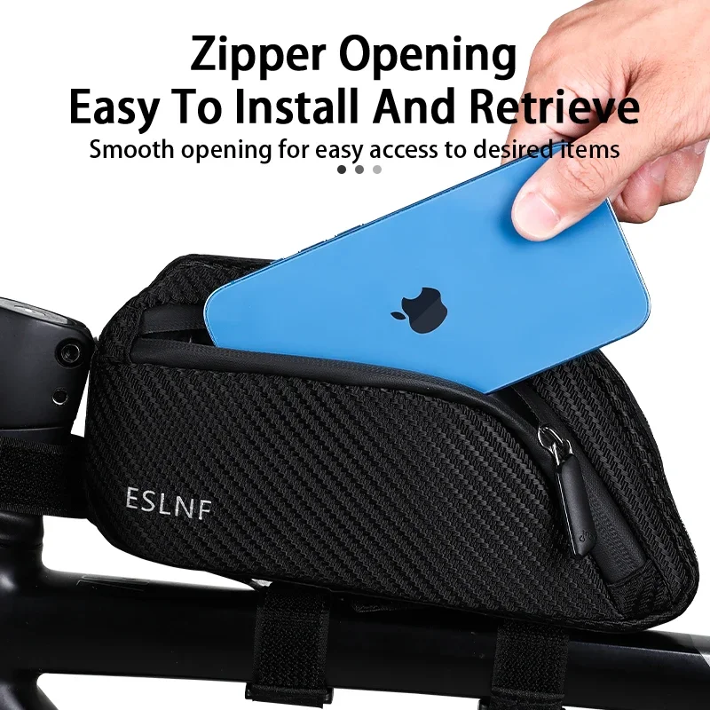 

ESLNF Large Capacity Top Tube Bike Bag Waterproof Bicycle Front Frame Bag Multi-functional Bicycle Top Tube Bag Bicycle Bag