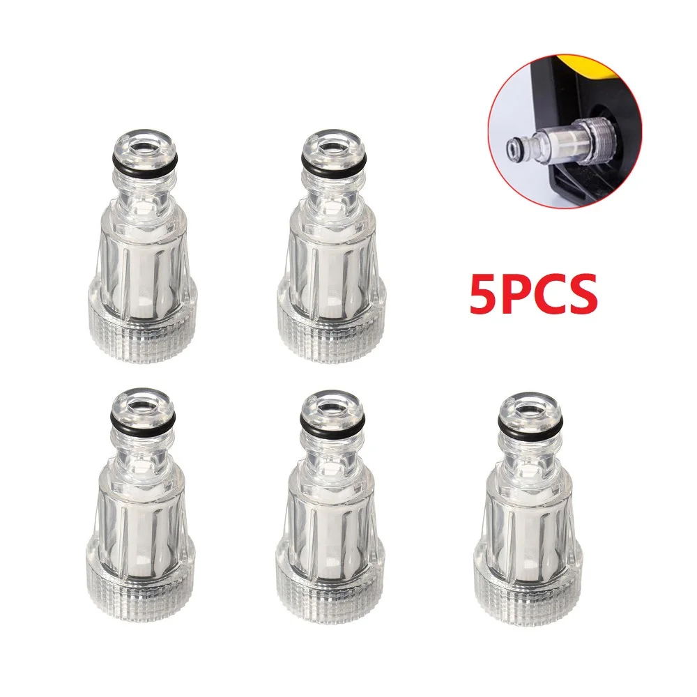 5 Pcs Car Clean Machine Water Filter 175PSI High Pressure Washer Connection For Karcher K2-K7 Series Pressure Washers