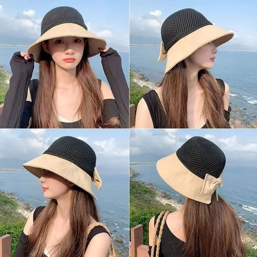 Sommer Frauen Eimer Hut Anti-UV-Sonnen hüte weiche tragbare breite Krempe Outdoor Strand hut Panama kappe mit Aufbewahrung tasche