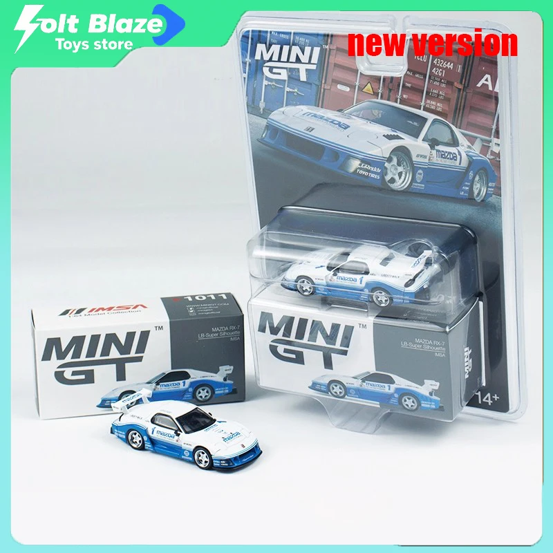 

MINI GT 1/64 Mazda RX-7 LB-Super Silhouette IMSA модель автомобиля из сплава, имитация статического автомобиля, украшение для комнаты, коллекция из сплава, подарок для мальчика