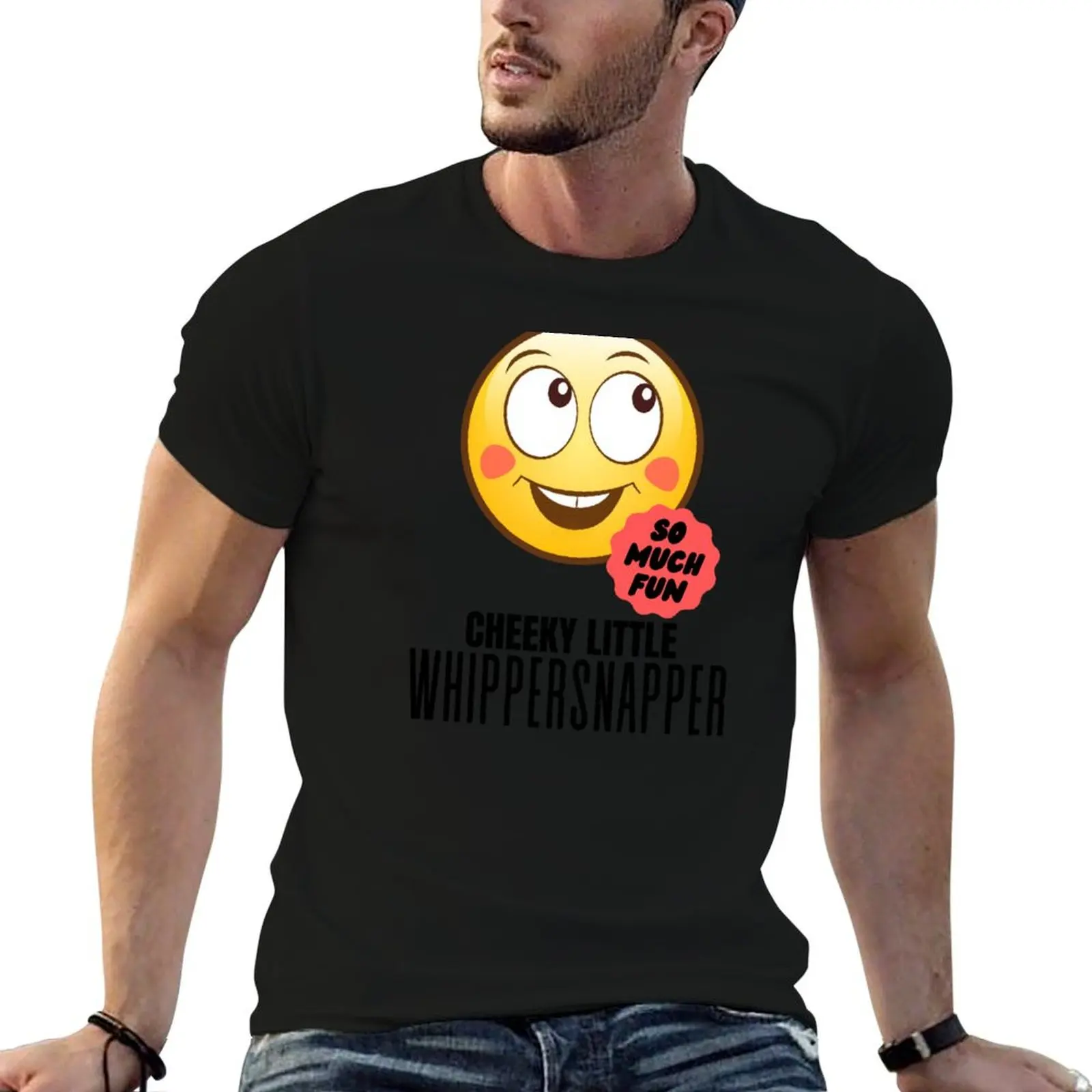 Amusing Cheeky Little Whippersnapper. T-Shirt oversized graphic tee anime stuff clothing for men