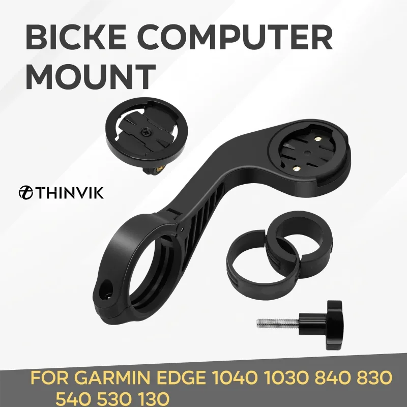 

Thinvik Bicycle Computer Mount for Garmin Edge 1040 1030 840 830 540 530 130 Designed for 25.4 31.8 35mm Bike Handlebars