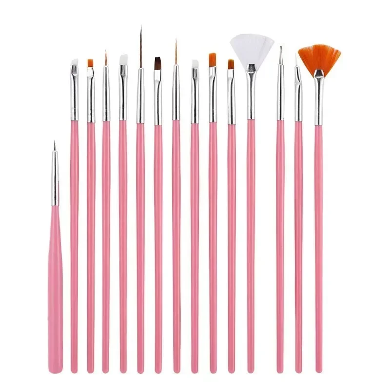 Ensemble de Pinceaux à Ongles Professionnels pour Gel UV Acrylique, Fournitures pour Dessin, Jolie tillage, Manucure, Design Artistique, Accessoires de Maquillage