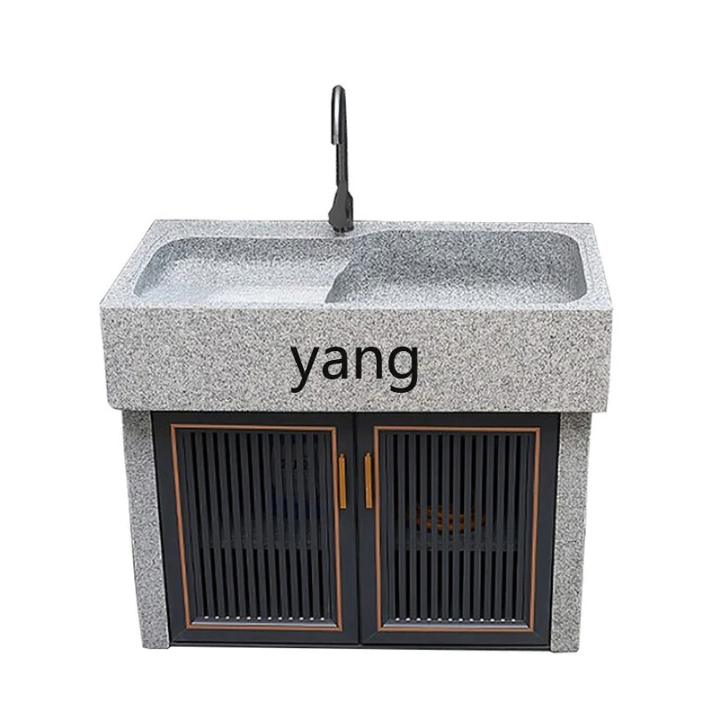 LTT outdoor courtyard sink whole stone integrated sink garden basin