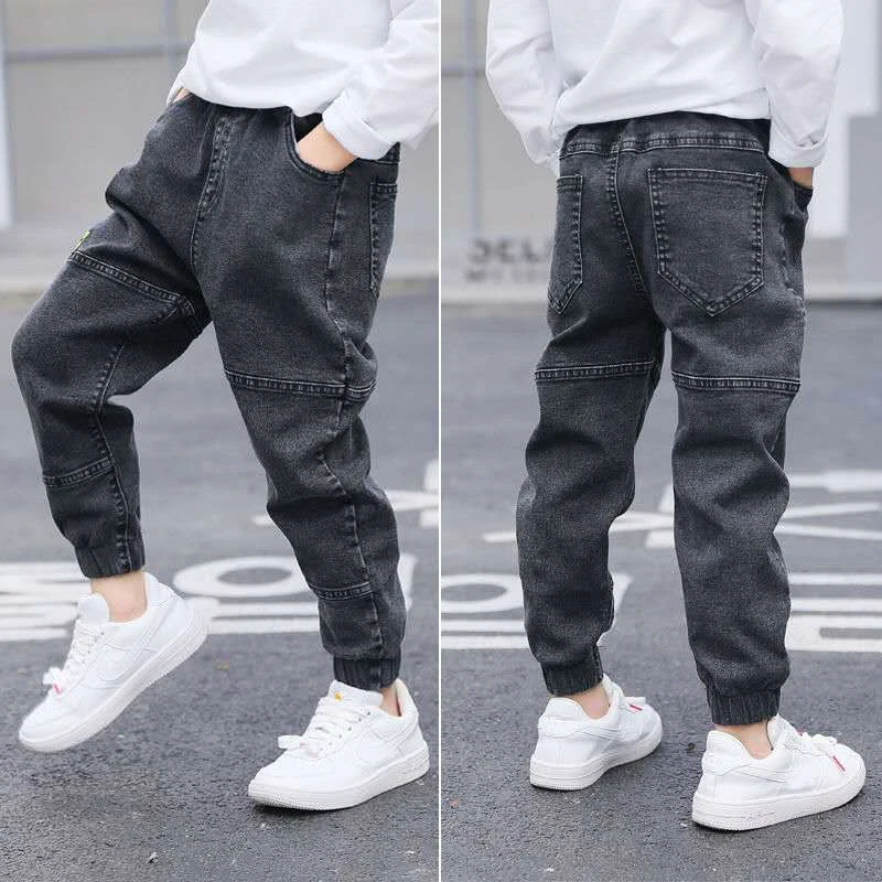 IENENS Skinny Jeans Kids Slim Pants Boys Stretch Jeans Casual Trousers 4 5 6 7 8 9 10 Years Child Clothes Pencil Pants