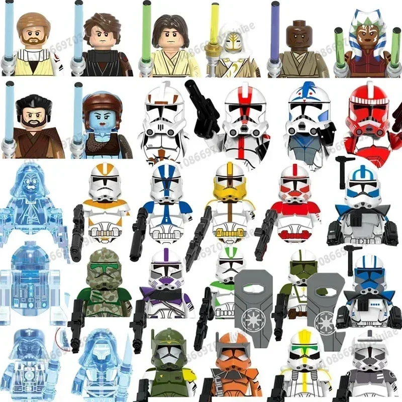 

HEROCROSS STAR WARS Clone Troopers 501st Regiment Imperial Stormtrooper Mini Robot Figure Toy Bricks Assembling Doll Present