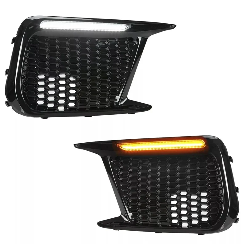 LED Fog Lights Bezel White DRL & Amber Turn Signal For Subaru WRX STI 2018-2021 Replacement 57731VA410 57731VA400 - view 3