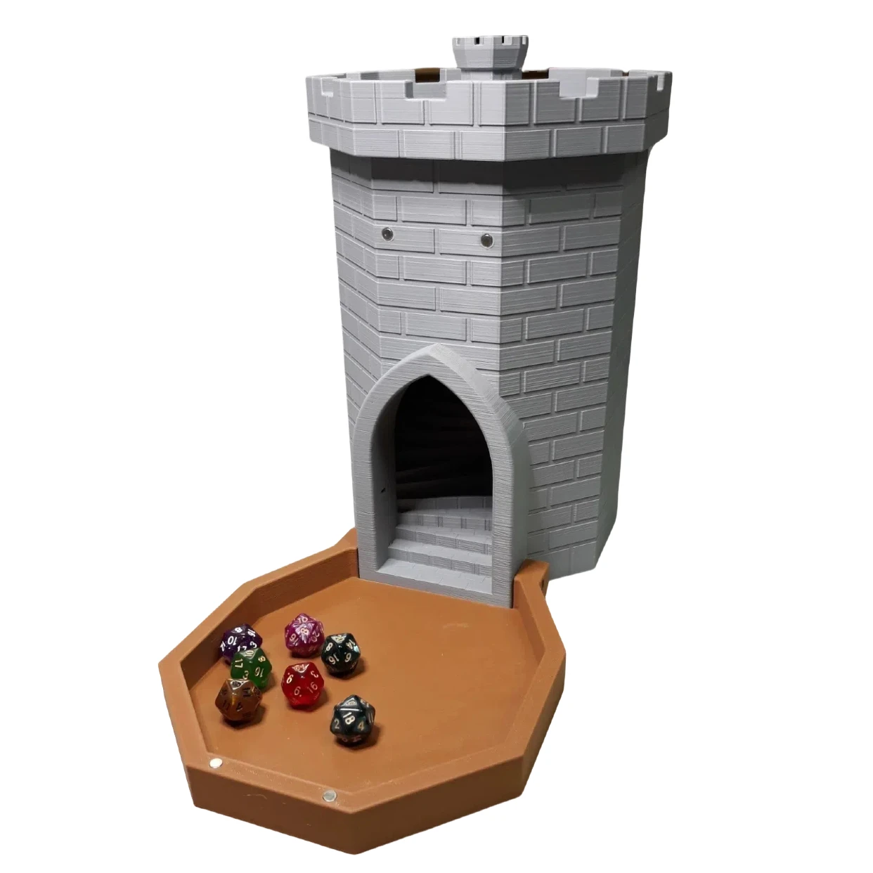 

D&D Dice Tower Fordable Rolling Dice Tower Castle Magnetic Connection Great for D&D Game Accessories