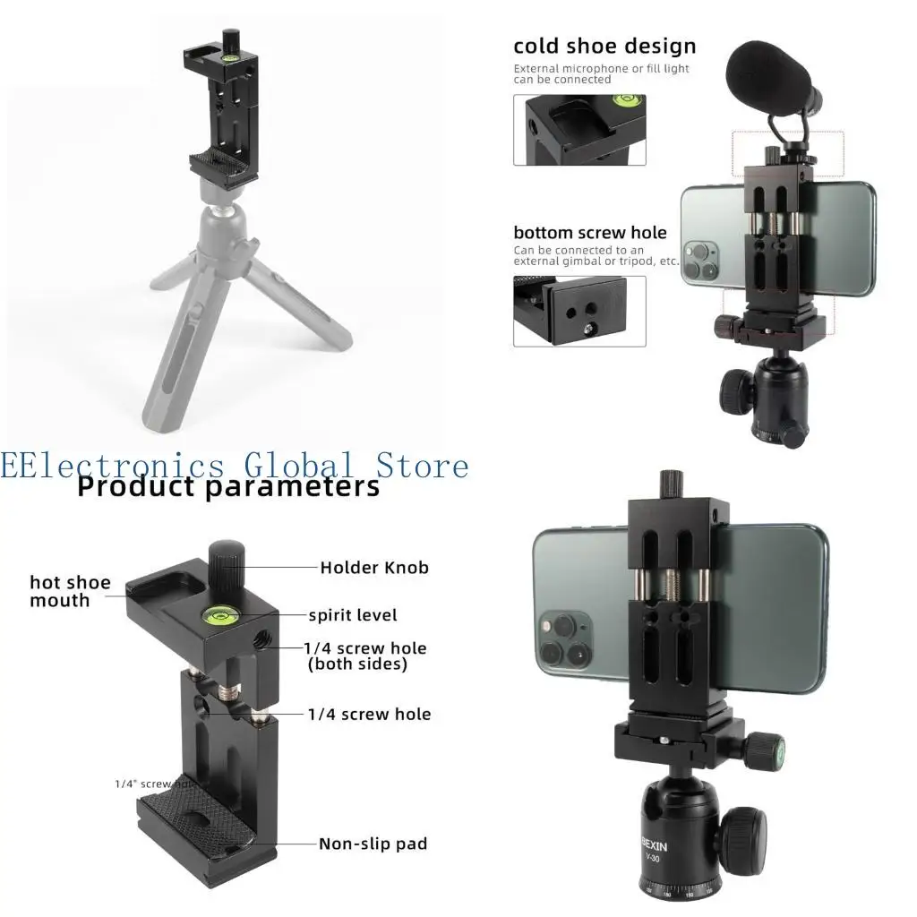 

462B Адаптеры для крепления на штатив для смартфонов с резьбовыми отверстиями 1/4. Держатель для телефона. Подставка для штатива