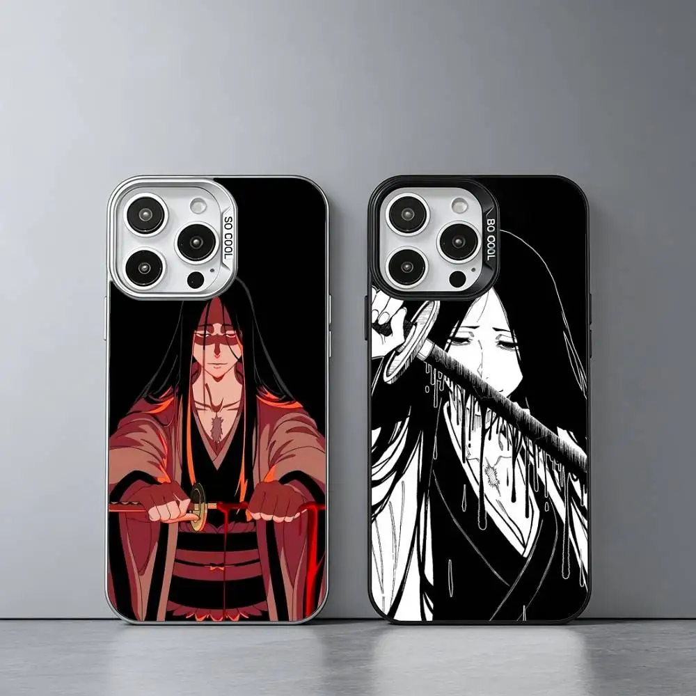 

R-Retsu Unohana B-Bleachs Phone Case For iPhone 17,16,15,14,13,12,11 Plus,Pro Max,XS,Colored silver phone case