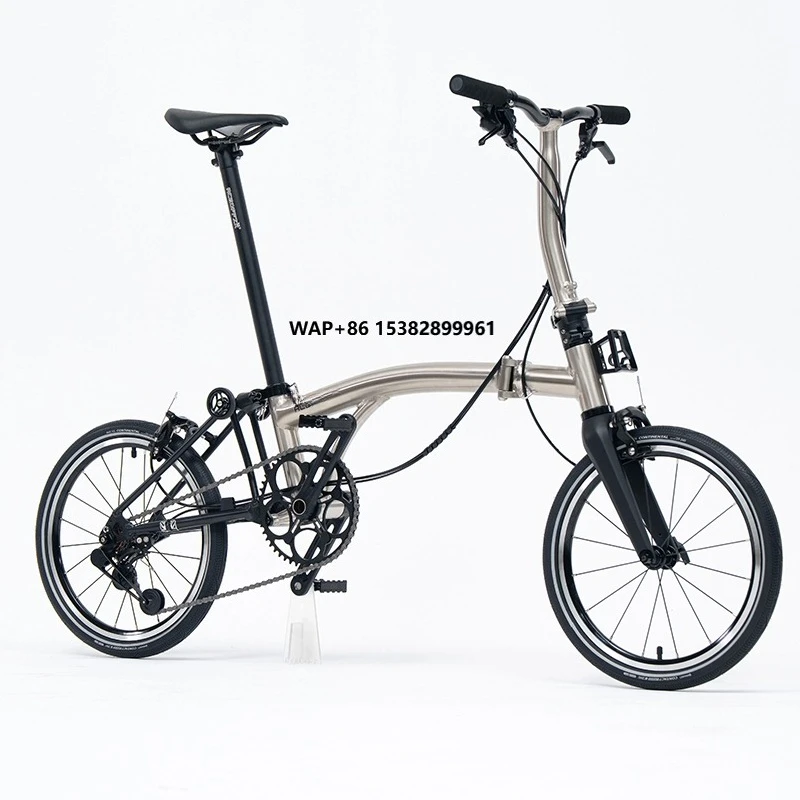 

Aceoffix 16''Inch C5 Folding Bicycle Brushed Nickel-plated Aluminium Alloy Bicycle Trifolding Bike Ultralight Carbon Fibre