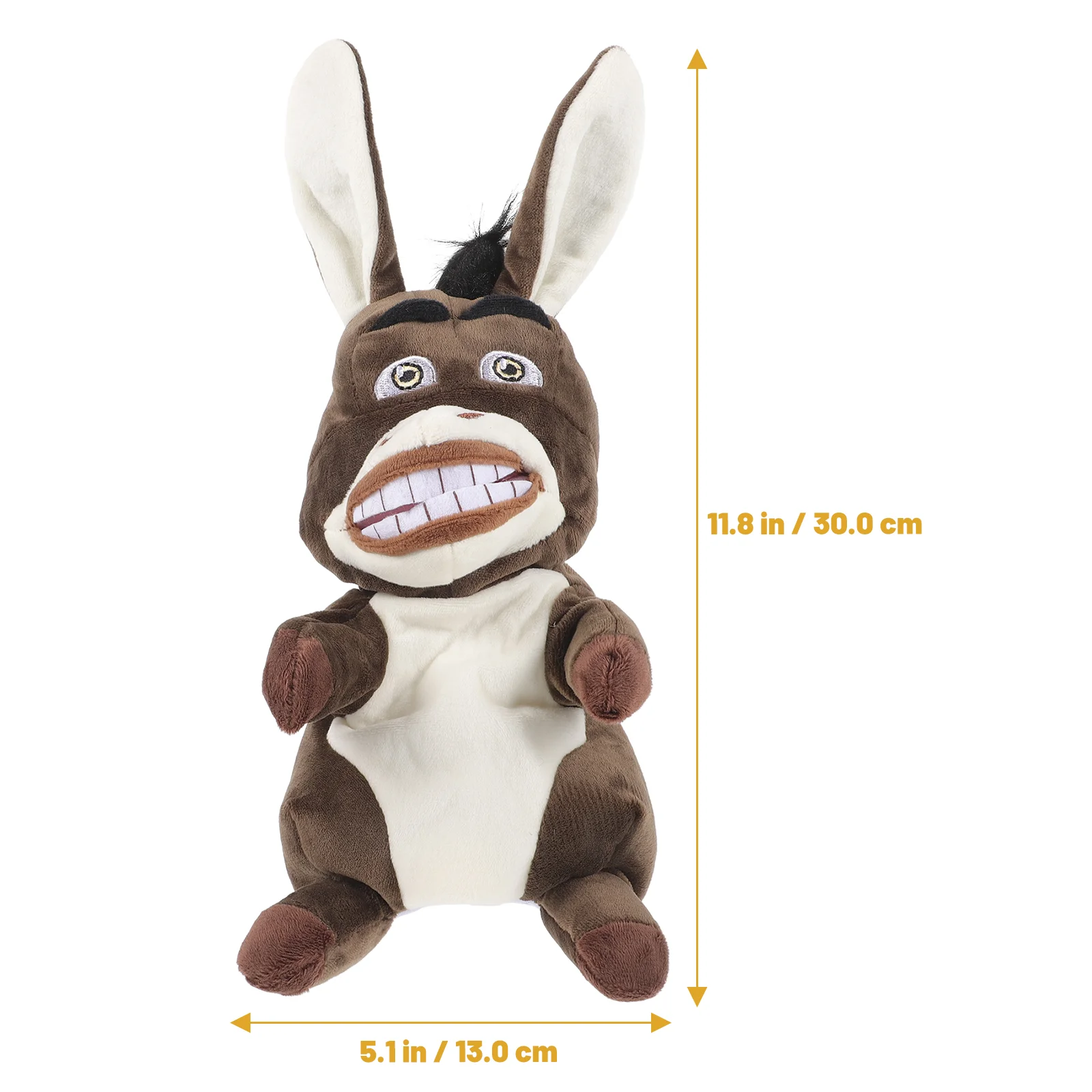 Donkey Puppet Animal Hand Puppet Stuffed Plush Toy Cotton Animals Kids Puppets for Adults Interactive Story Telling Smooth Full