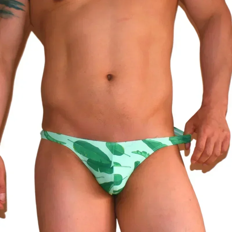 Swimwear tanga ultra sexy para homens, roupas de praia masculinas, cuecas de banho, macacão Super Low Micro, calção de banho, cuecas de biquíni