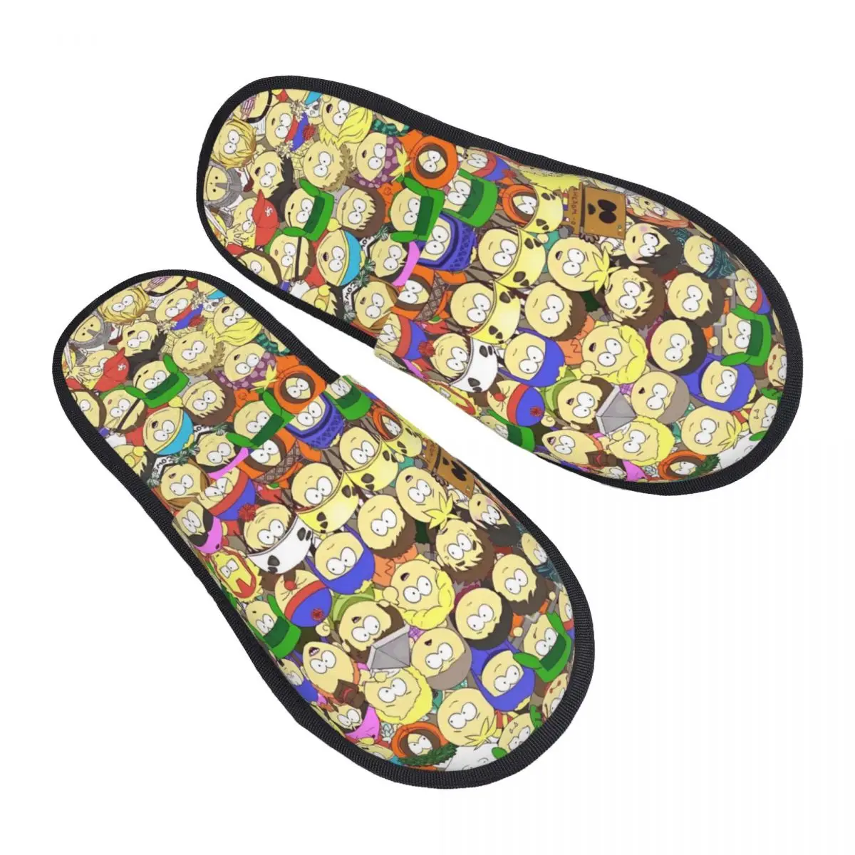 

Женские домашние тапочки с принтом на заказ, анимационные домашние тапочки в Южной Парке, уютные теплые пушистые тапочки из пены с эффектом памяти в стиле каваи, домашняя уличная обувь