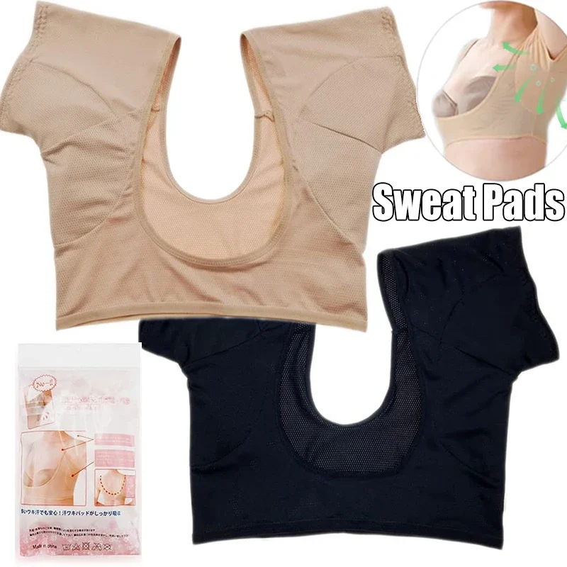 Washable T-shirt Shape Sweat Pads Underarm Armpit Sweat Pads Reusable Perfume Absorbing Guards Shield Desodorante for Women