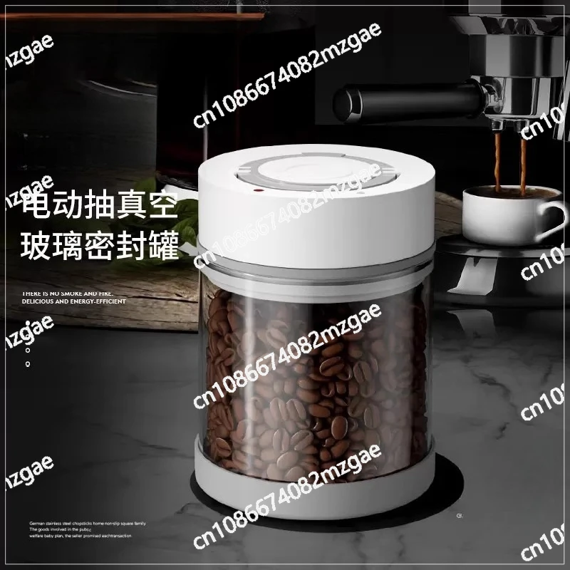

Electric Vacuum Glass Sealed Jar, Coffee Bean Storage Jar, Coffee Powder Storage Storage Box