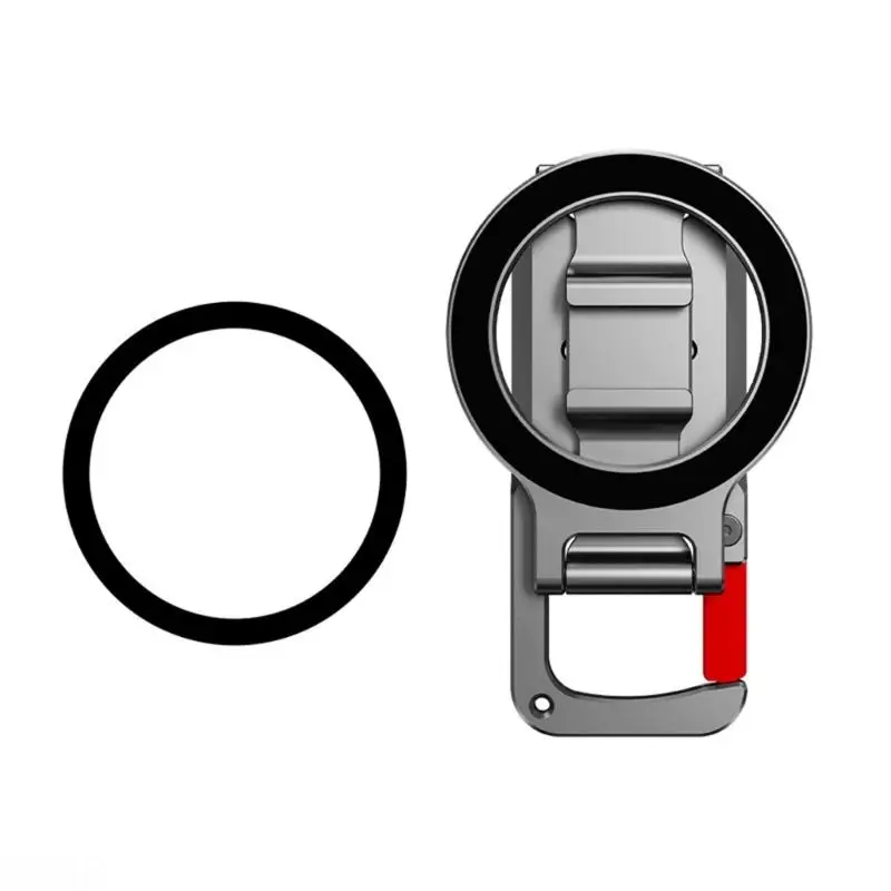 

D08B Very Thin Phone Grip Foldable Carabiner Clip Small Aluminum Fast release Phone Mount for Devices Phone