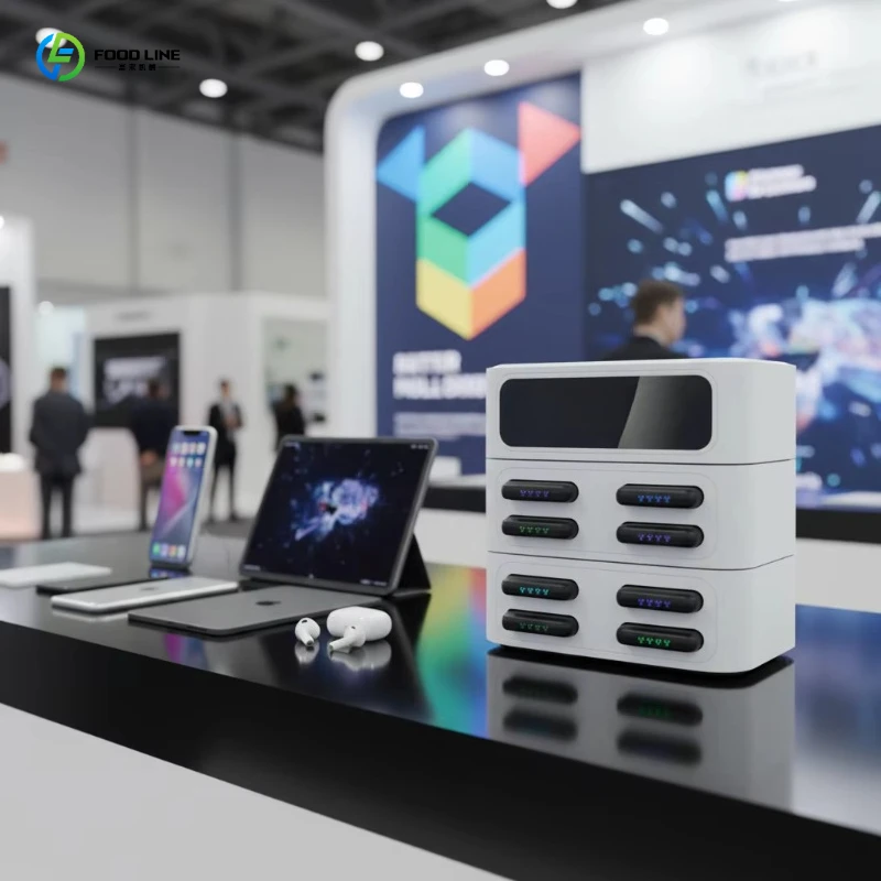 8 Port Touchless 60W Quick Charge Power Bank Sharing Station Public Mobile Charger Kiosk for Cafe Restaurant Hotel