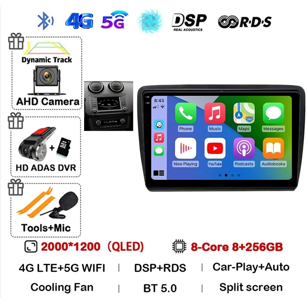 Car Radio For Seat Ibiza 2016 - 2017 2K Android 16 Multimedia Video Player GPS 4G CarPlay Auto Wireless Stereo No 2Din image 3
