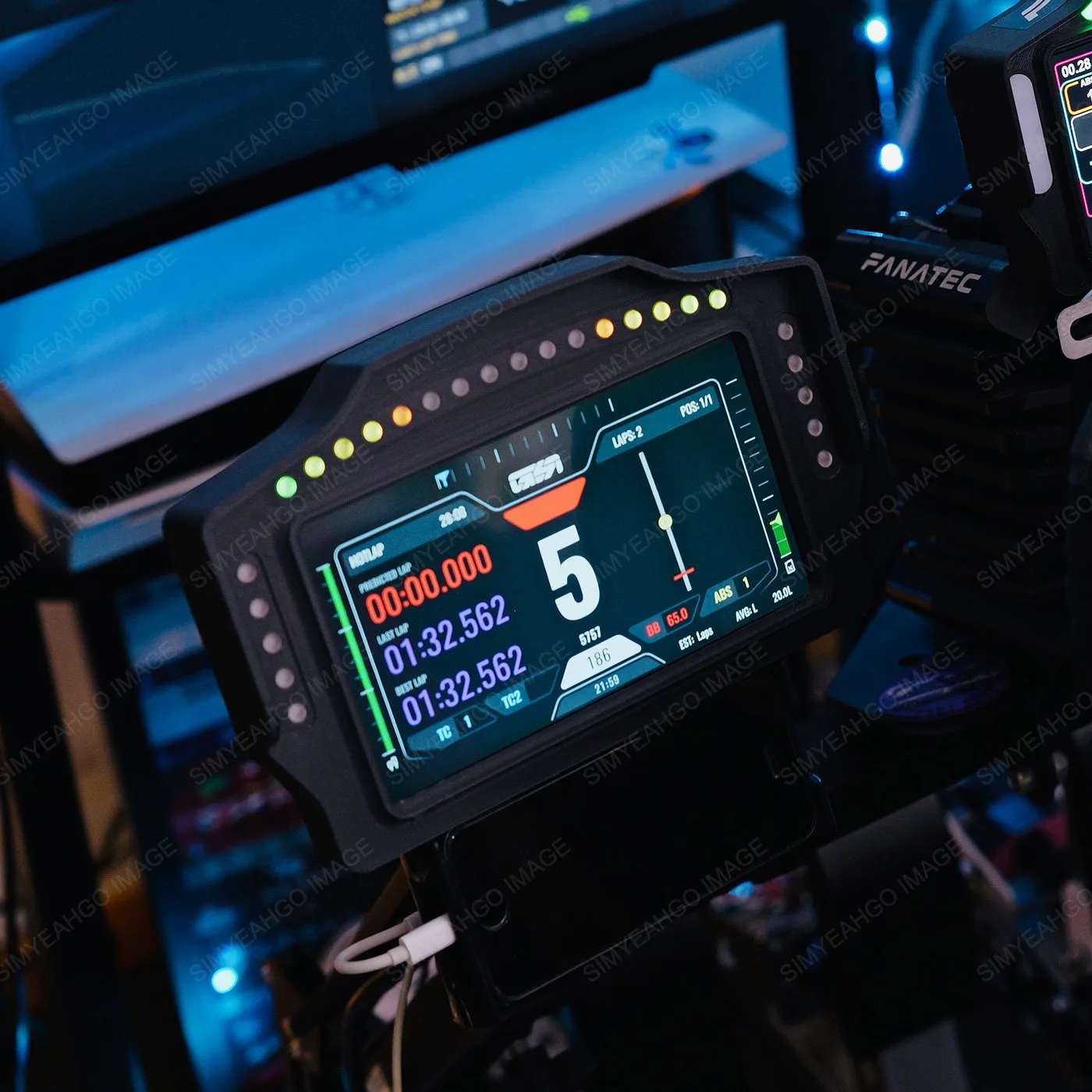 ألعاب الكمبيوتر Simracing 7 بوصة لوحة عرض سرعة الأدوات متعددة الوظائف لملحقات MOZA FANATEC Simagic Logitech G29 #1