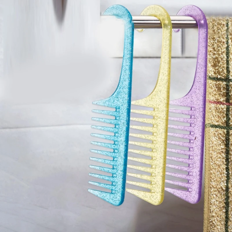 مشط تصفيف الشعر ذو الأسنان العريضة ناعم وسهل لفك تشابك الشعر من أجل تصفيف سهل من دروبشيبينغ