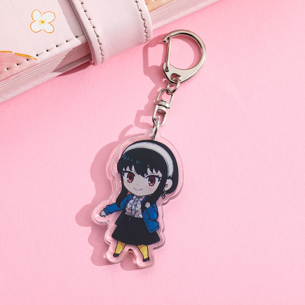 SPYรFAMILY Acrylic Keychain Cartoon Character Ornament Key Bag Pendant Clothing Accessories 707