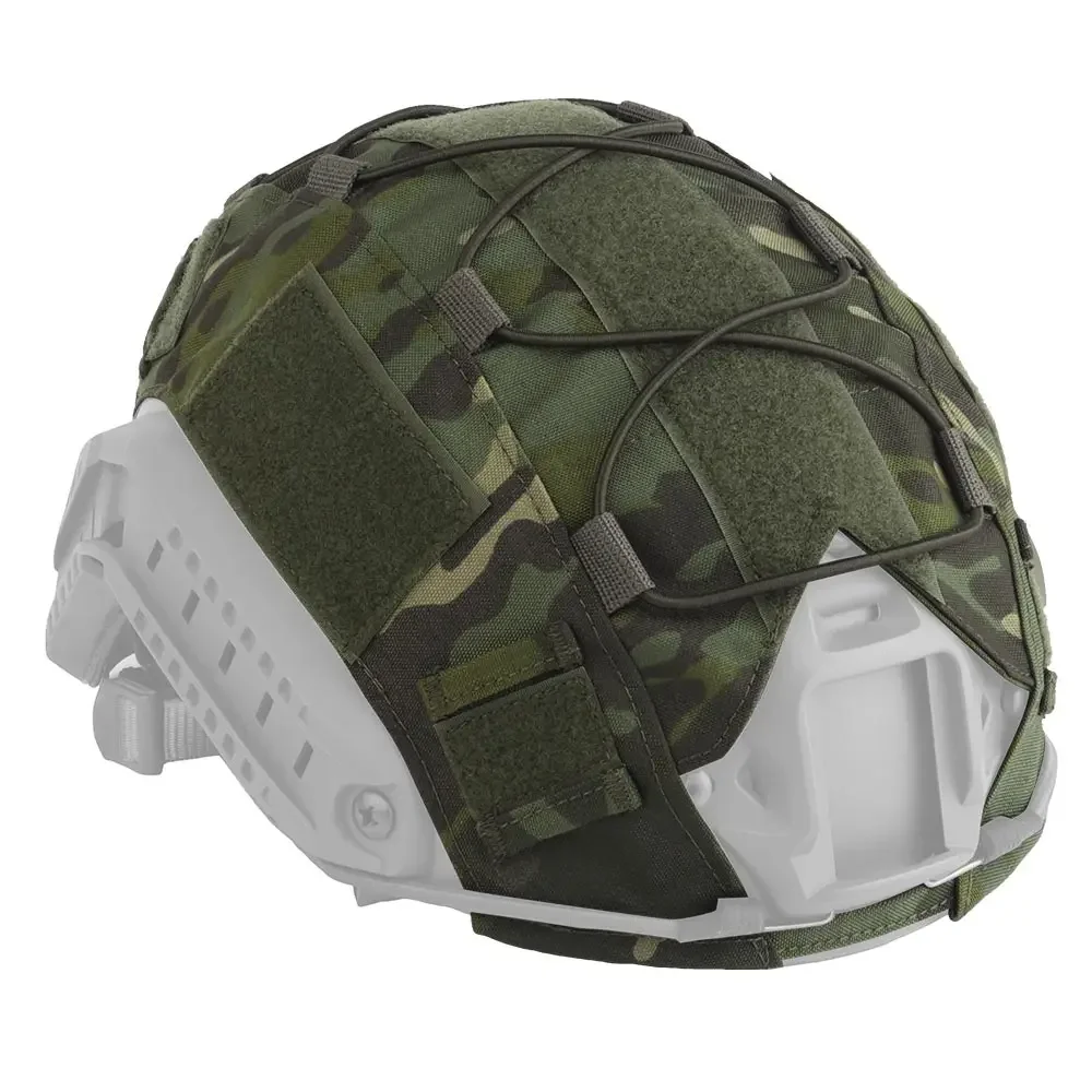 Tactische Helmhoes Voor Mh Pj Bj Ops-Core Snelle Helm Paintball Jacht Airsoft Helm Cover Camo Met Elastisch Koord