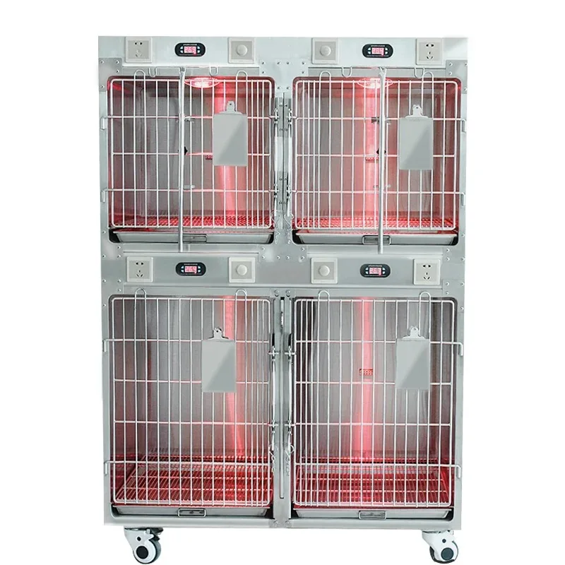 Veterinary Pet Hospital Clinic Stainless Steel 304 Small Animal Oxygen Cage