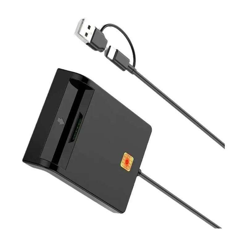 B27B Smart Card Reader, USB-C& USB-A Support Card Reading Functionality