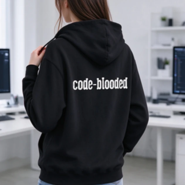 Code Blooded Hoodie Funny Programmer Sweatshirt Coding Joke Shirt Developer Gift Computer Science Tech Humor Top Unisex Casual