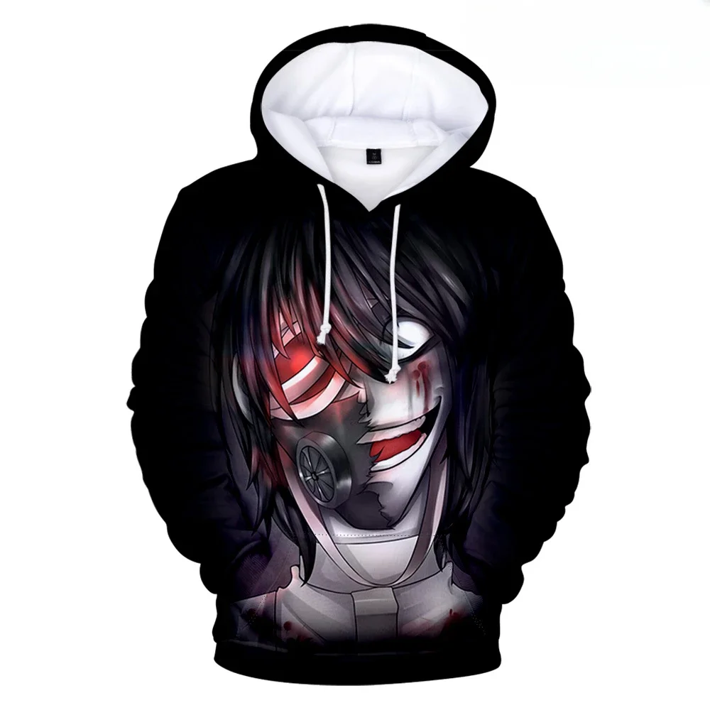 Anime Jeff The Killer 3D Print Oversized Women/Men Hoodie Sweatshirt Boys Girls Kids Streetwear Hip Hip Pullover Hooded Jacket