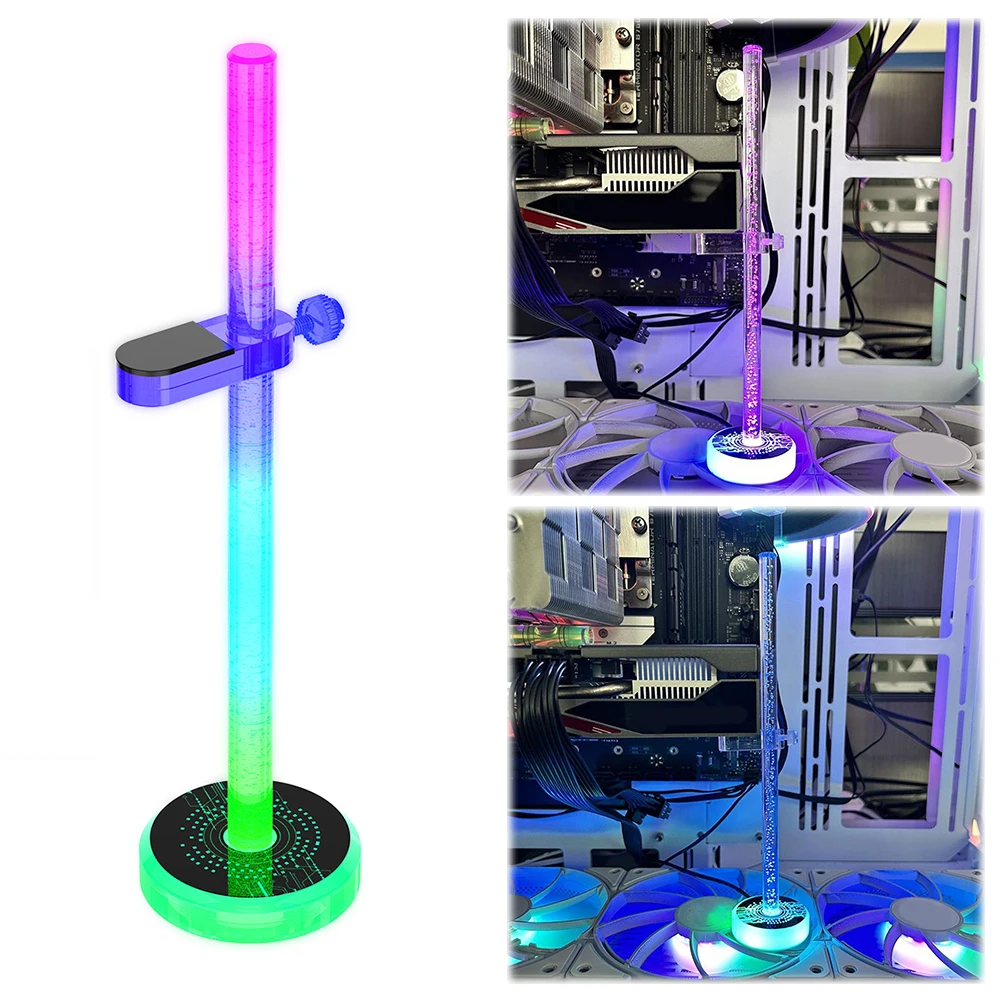 

5V 3Pin ARGB VGA Graphics Card Support Height Adjustable Graphics Card VGA GPU Holder Graphics Card Bracket for Desktop PC Case