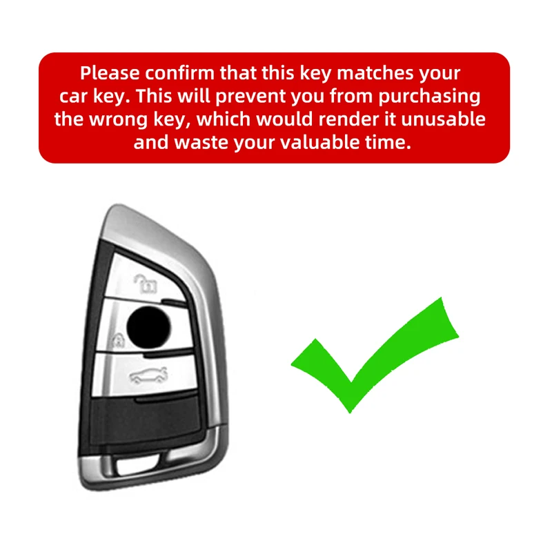 

Suede Key Fob Cover For BMW 1 Series F20 2011-19 Soft Touch Smart Key Case Protector Shell Interior Accessories Black Auto Parts